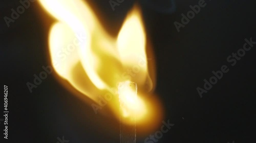 Super Slow Motion Match Head Ignites Into A flame