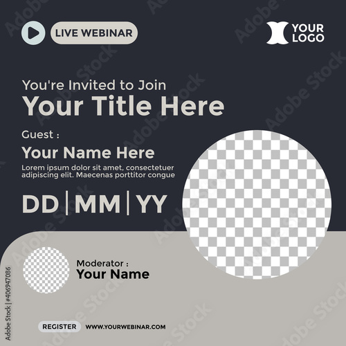 Webinar Poster Design for Social Media. Good for Promotion Your Webinar
