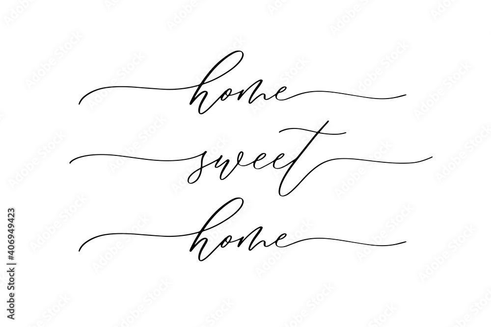 Home sweet home - hand drawn calligraphy inscription. Home sweet home - hand drawn calligraphy inscription.