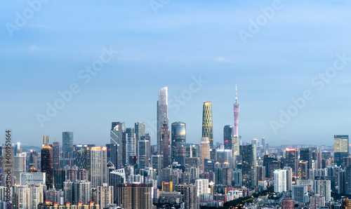 Guangzhou modern urban cityscape skyline