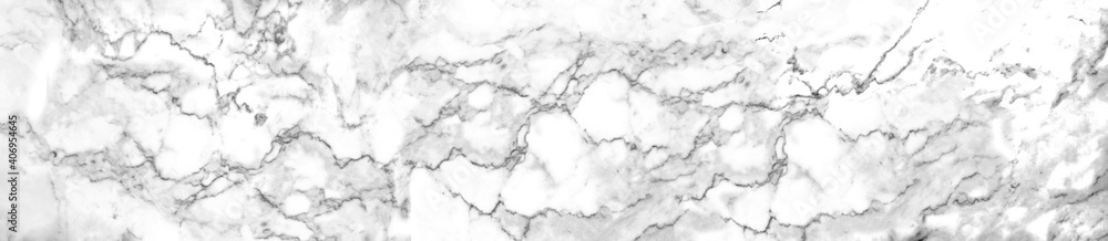 Panorama luxury of white marble texture and background for decorative design pattern art work. Marble with high resolution