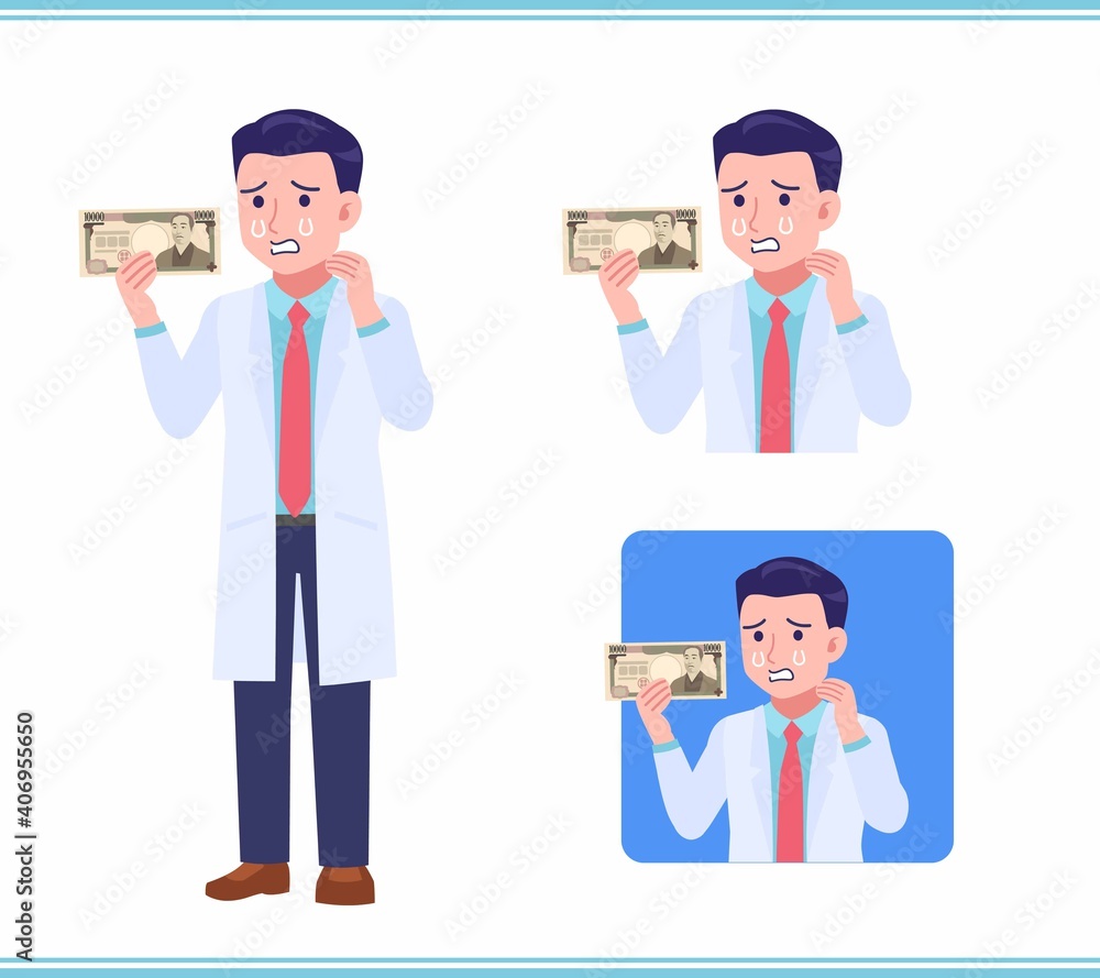 Young man in a lab coat Young man in a lab coat