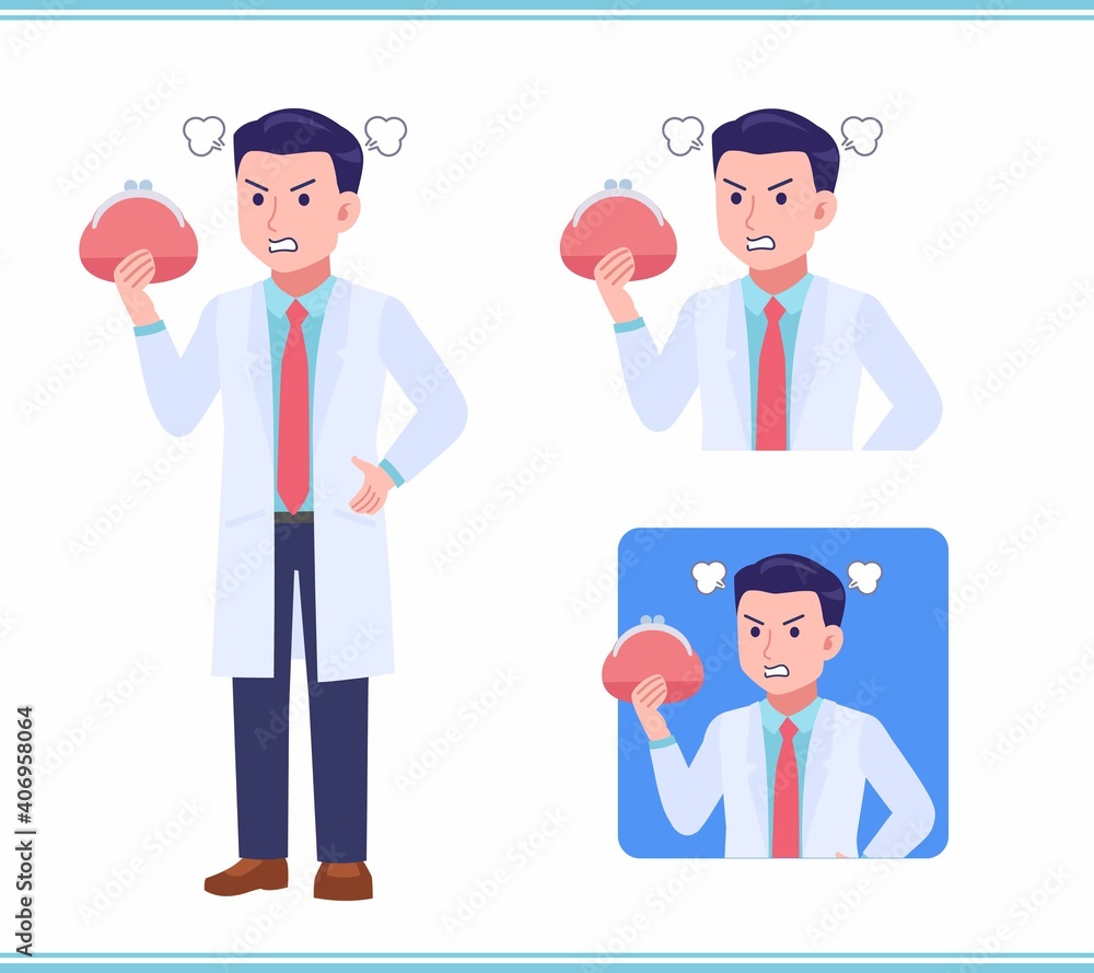Young man in a lab coat Young man in a lab coat