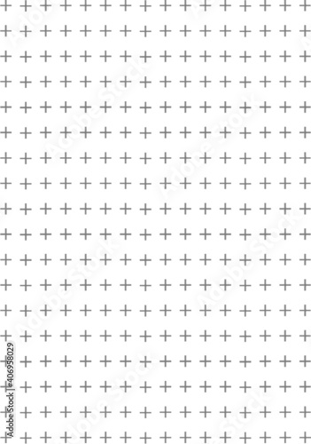 Minimalist seamless geometric grey pattern. Abstract grey plus icons on white background. Simple trendy minimal vector illustration, banner, poster or wallpaper