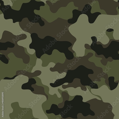 Abstract camouflage pattern army seamless vector print.