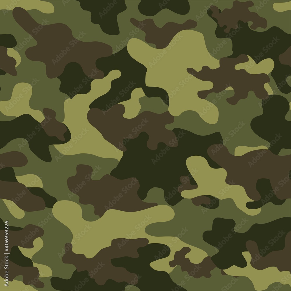 Fototapeta premium Camouflage abstract military seamless vector pattern for print. Stylish design.