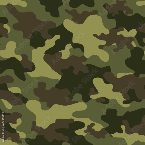 Camouflage abstract military seamless vector pattern for print. Stylish design.