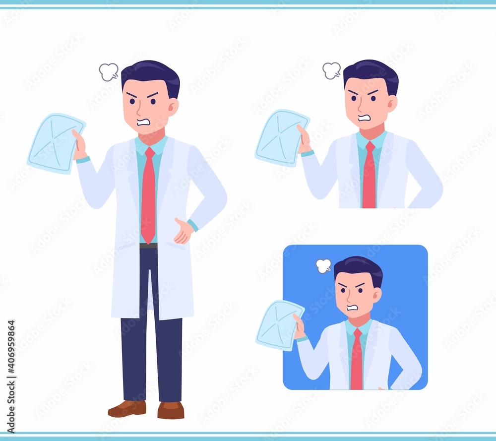 Young man in a lab coat