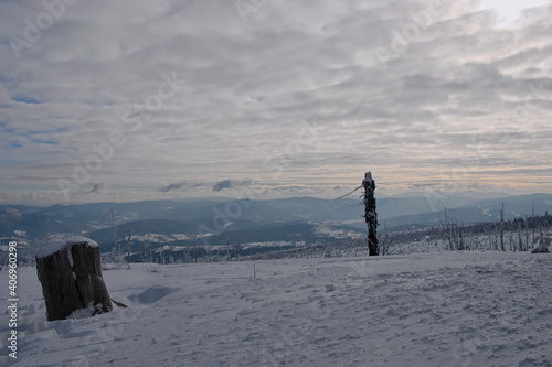 Winter in the mountains, Silesian Beskids.