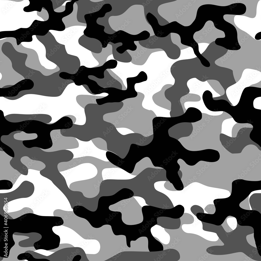 Gray military seamless camouflage for textiles. Modern. Vector illustration. Gray military seamless camouflage for textiles. Modern. Vector illustration.