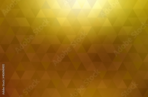 Polished golden triangular mosaic background abstract simple illustration.