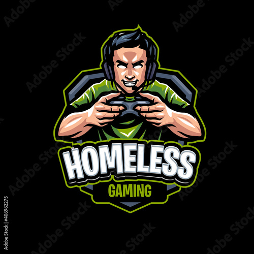 homeless Mascot Logo Template
