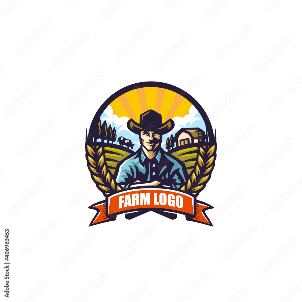 farm 1 Logo Template