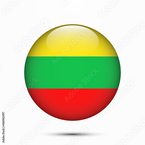 Lithuania flag vector circle shape button. Clear circle isolated Lithuania flag background button. Transparent glossy glass button. Vector Illustration Free Download Lithuania flag vector circle shape button. Clear circle isolated Lithuania flag background button. Transparent glossy glass button. Vector Illustration - GFXLoad