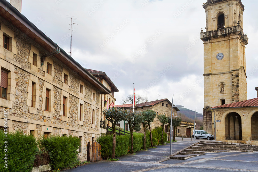 Iurreta town in Vizcaya province, Spain