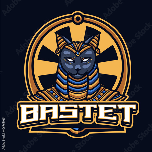 bastet Mascot logo template