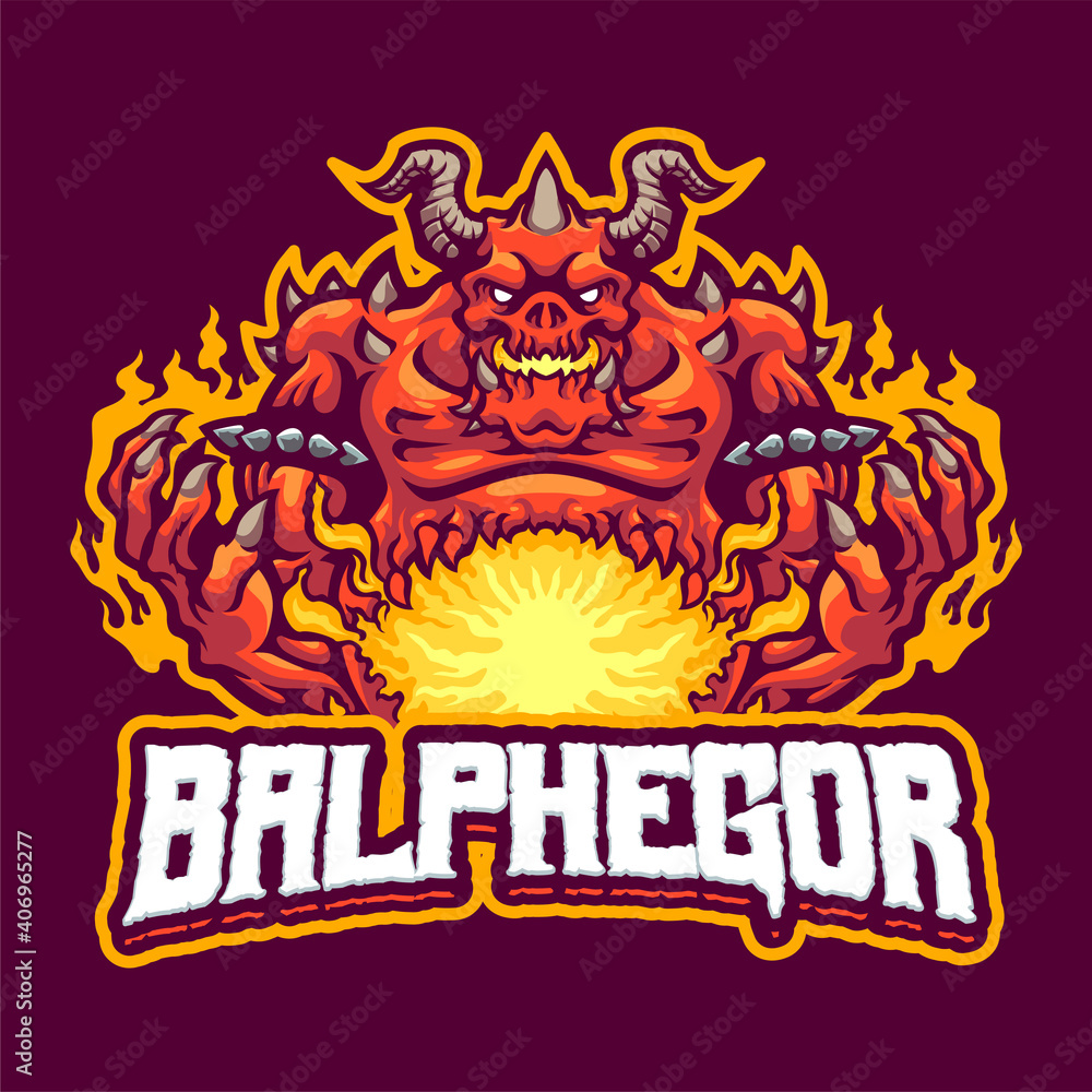 balphegor Mascot logo template balphegor Mascot logo template