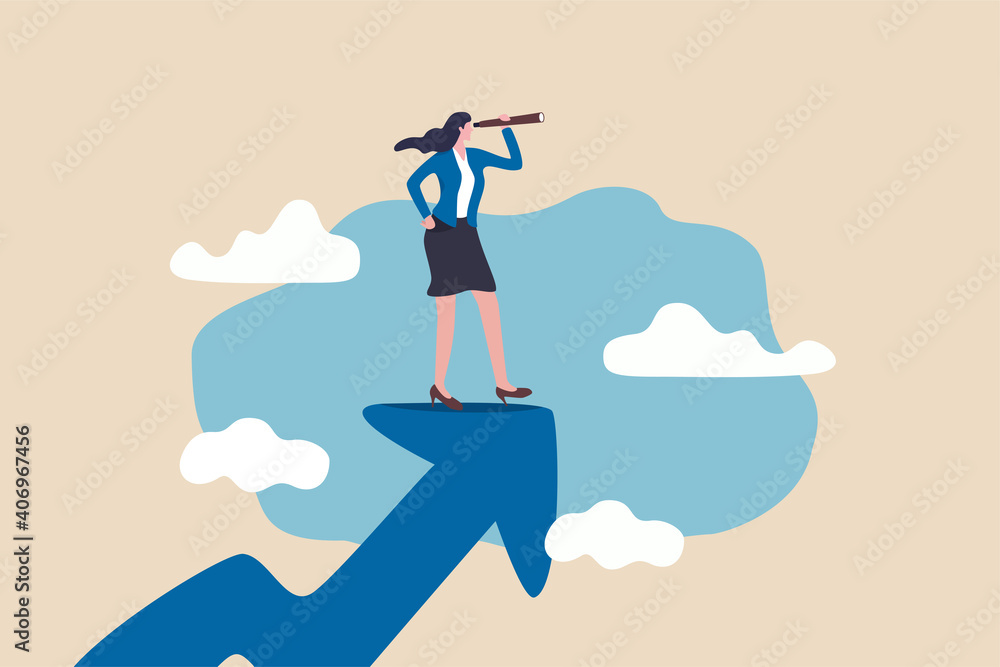Woman leader with lady power business vision, woman visionary to see(01)