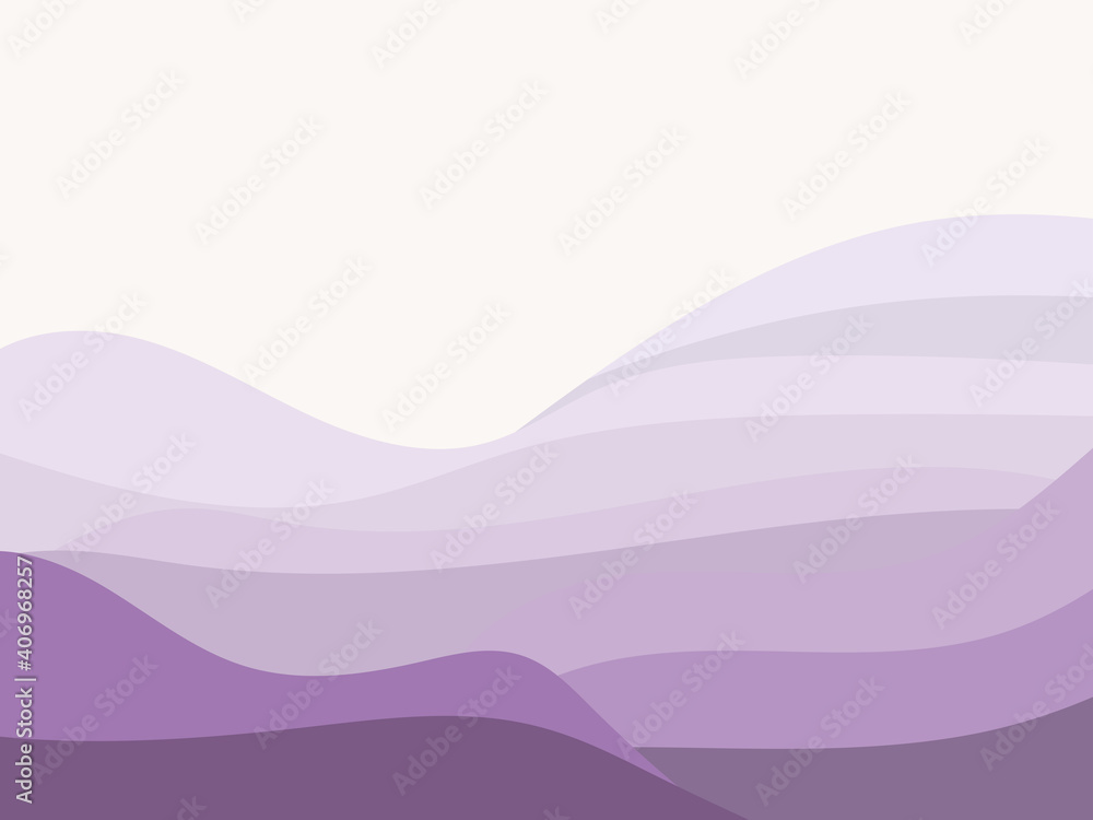 Wavy landscape in a minimalistic style. Landscape with hills. Boho decor for prints, posters and interior design. Mid Century modern decor. Trend style. Vector illustration Wavy landscape in a minimalistic style. Landscape with hills. Boho decor for prints, posters and interior design. Mid Century modern decor. Trend style. Vector illustration