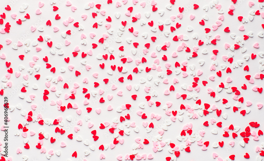 many small colorful hearts background many small colorful hearts background