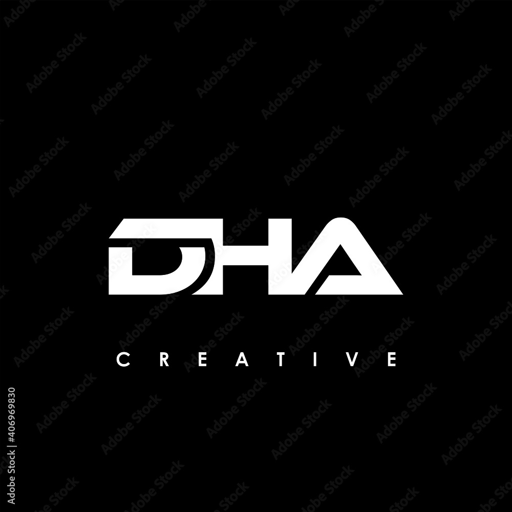 Obraz premium DHA Letter Initial Logo Design Template Vector Illustration 