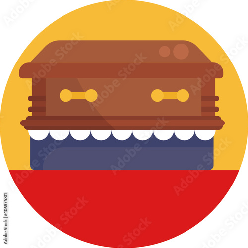 funeral icon. outline thin line icon. vector. illustration 