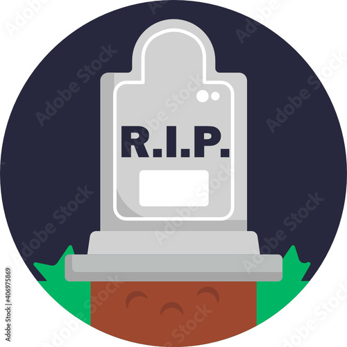 funeral icon. outline thin line icon. vector. illustration 