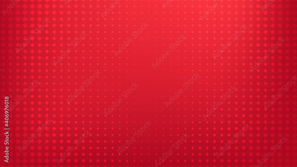 Red gradient background with geometric square halftone pattern pop art comic style. Red gradient background with geometric square halftone pattern pop art comic style.