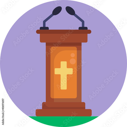 funeral icon. outline thin line icon. vector. illustration 