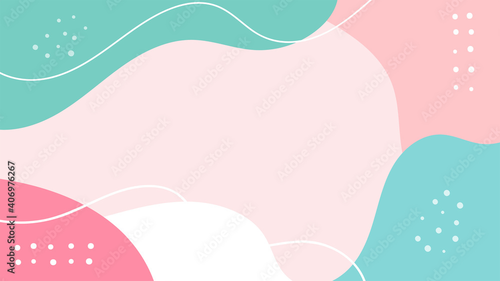 Abstract Background Simple Hand Drawn Minimalist Style with Free Shape and Pastel Colors.