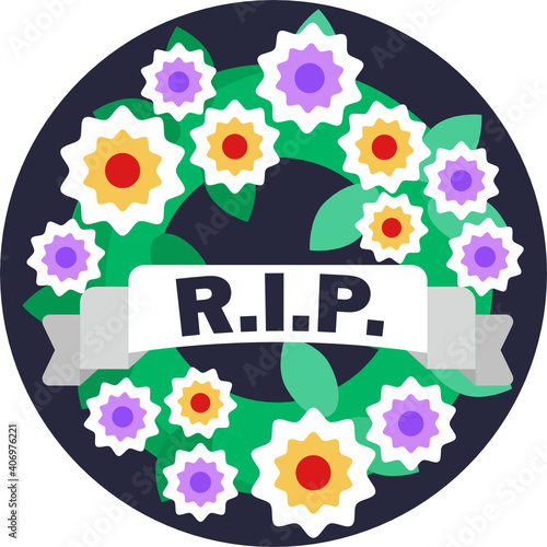 funeral icon. outline thin line icon. vector. illustration 