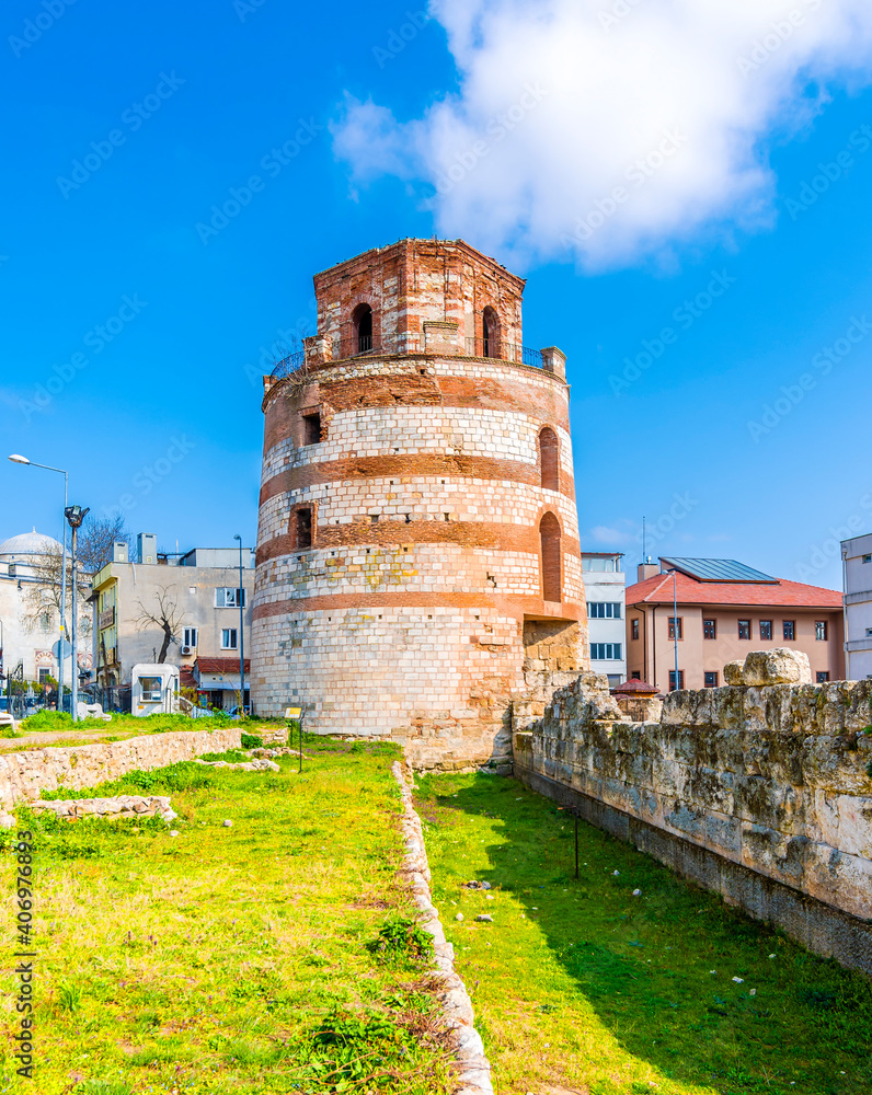 Macedonian Tower Tower or clock tower in Edirne City of Turkey