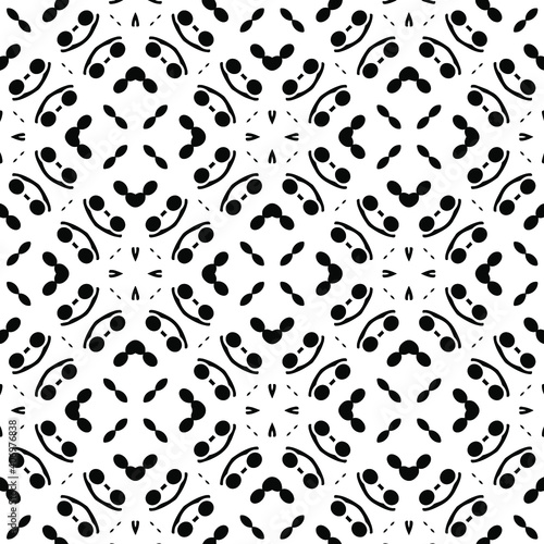 Black and white texture. Abstract seamless geometric pattern.