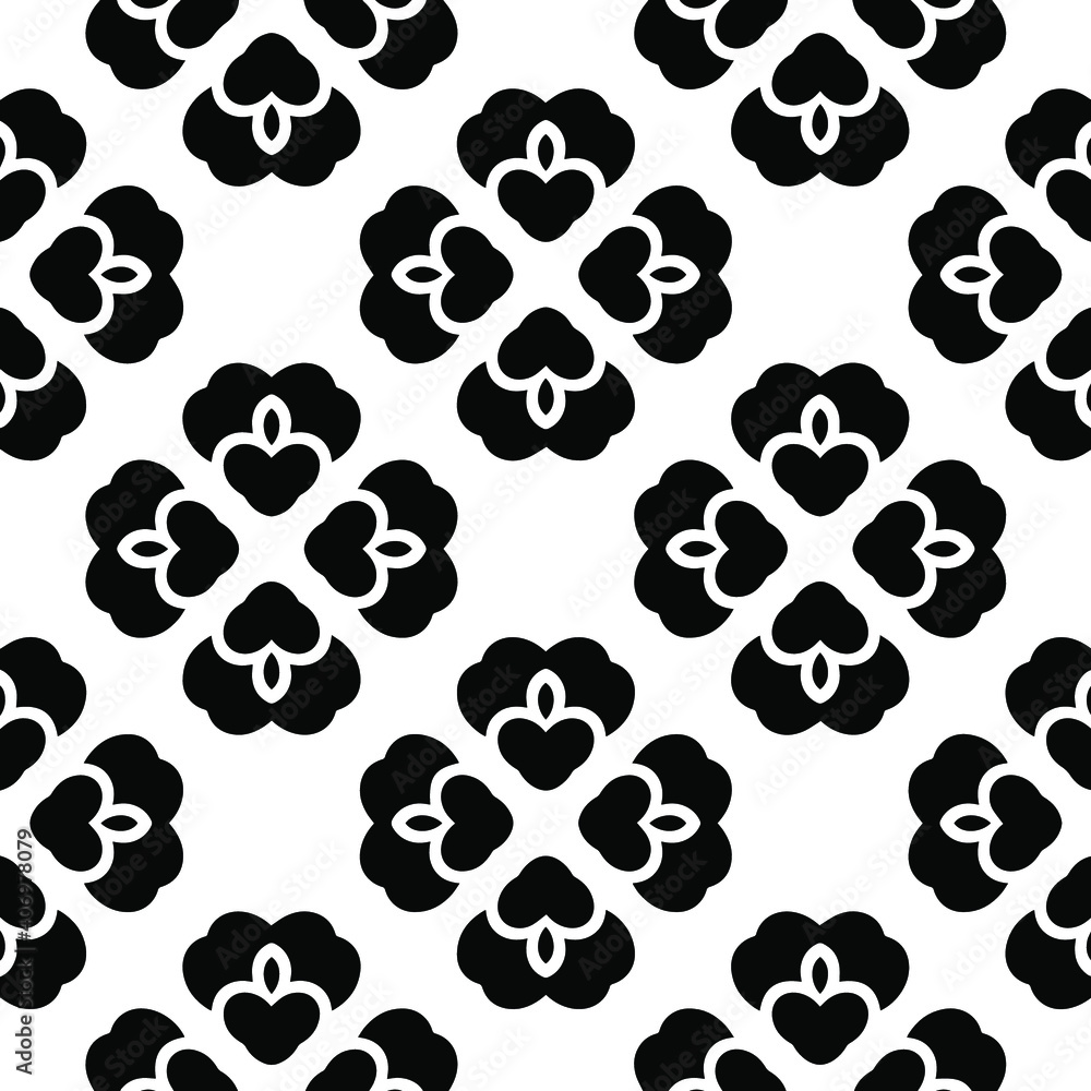 Black and white texture. Abstract seamless geometric pattern.
