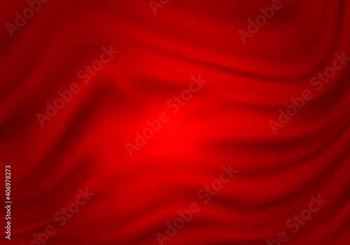 Red abstract silk satin fabric texture textile curtain cloth wave velvet soft backdrop