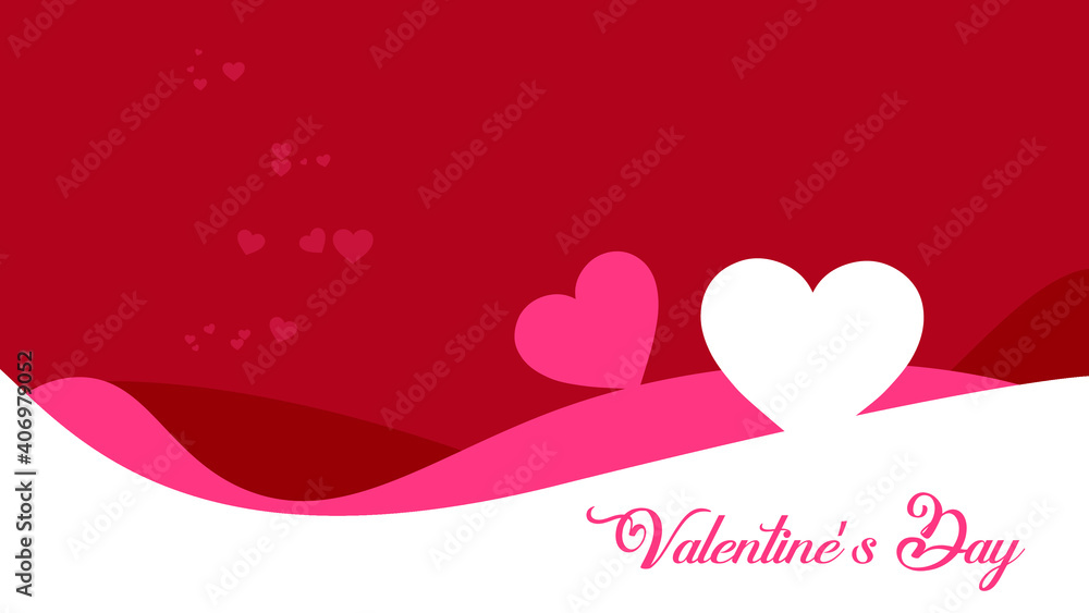 White and Pink Hearts in Paper Cut Style Greeting Valentines Day Vector 12 February