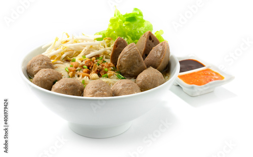 Bakso Meatballs Noodles with Soup