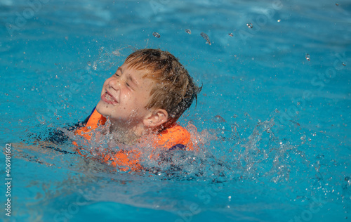 boy in pool