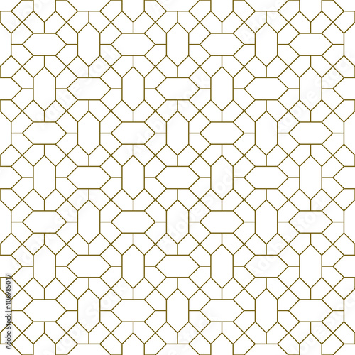 Seamless geometric pattern . Lines in brown color .