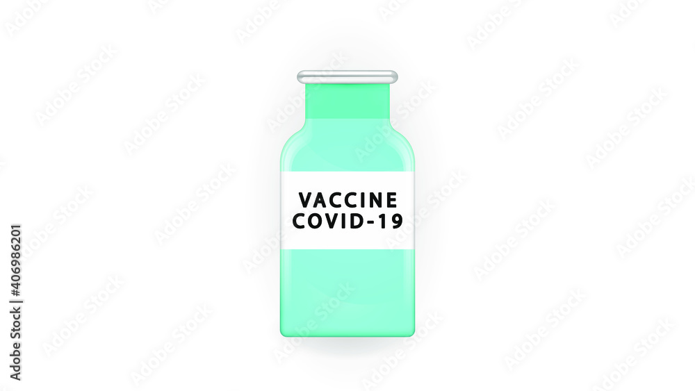Coronavirus vaccine isolated on a white background . Coronavirus vaccine vector background . Vaccine and vaccination against coronavirus, COVID-19, virus, flu .