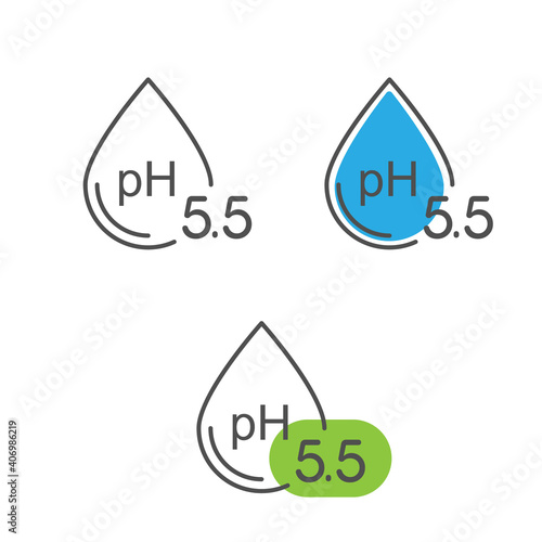 Set of ph icon. Vector