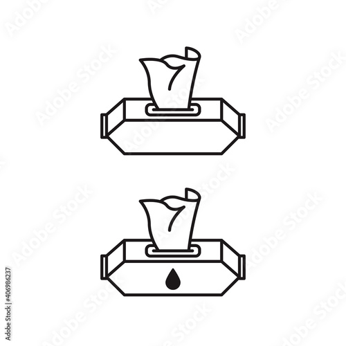 Set of Wet wipes icon. Vector
