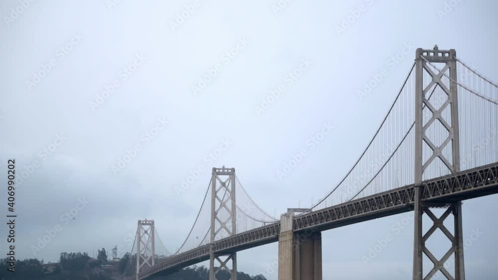 San Francisco Bay Bridge on a cloudy day, California 01. San Francisco Bay Bridge on a cloudy day, California 01.