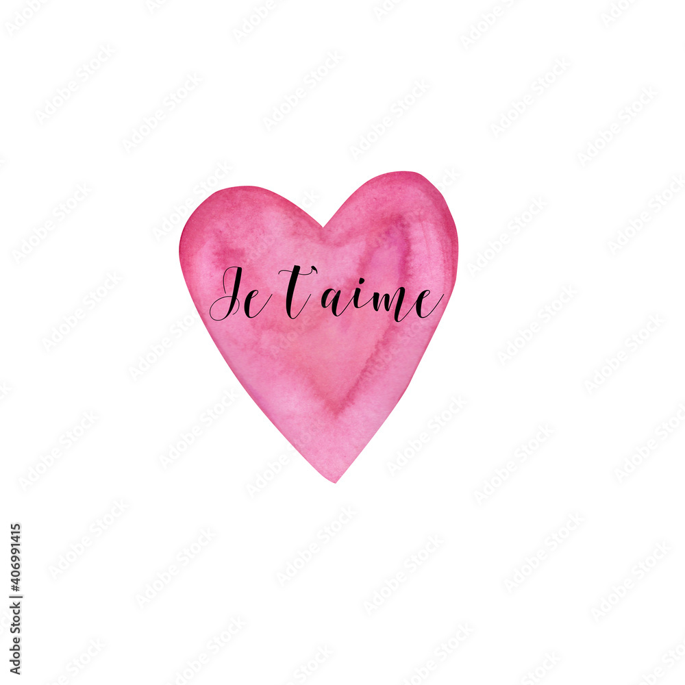 Pink heart with text
