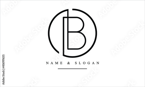 OB, BO, O, B abstract letters logo monogram photo