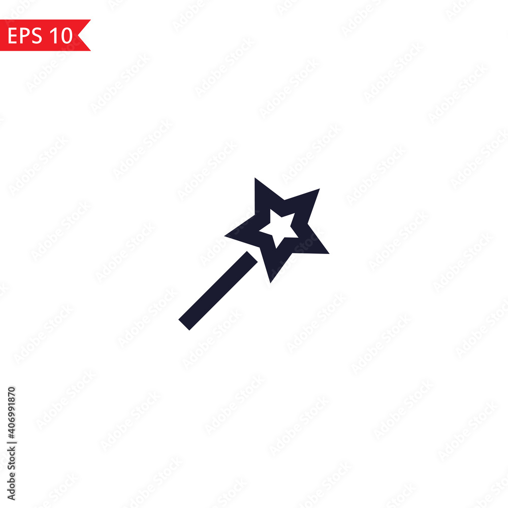 Magic wand line icon Vector