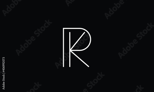 PK, KP, P, K Letter Logo Design with Creative Modern Trendy Typography photo