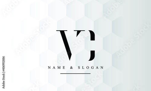 VC, CV, V, C Letter Logo Design with Creative Modern Trendy Typography