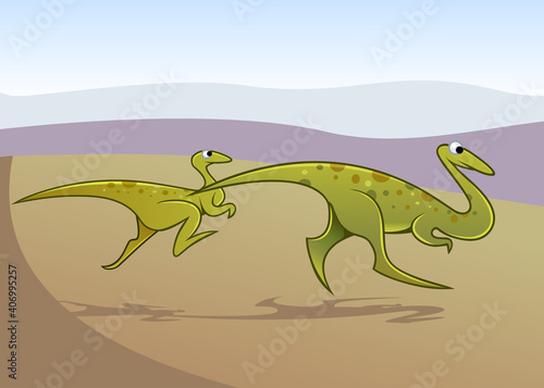 Pair of Coelophysis