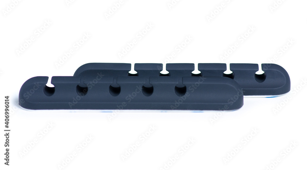 Rubber wire holder on white background isolation Rubber wire holder on white background isolation
